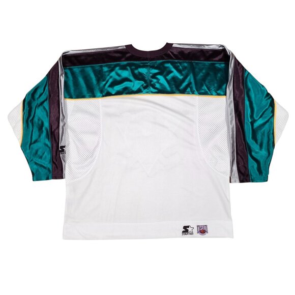 Anaheim Ducks NHL Hockey Jersey XL Starter Brand Teal White Polyester NWT - Picture 5 of 14